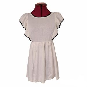 Motherhood Maternity White Ruffle Sleeve Knit Top